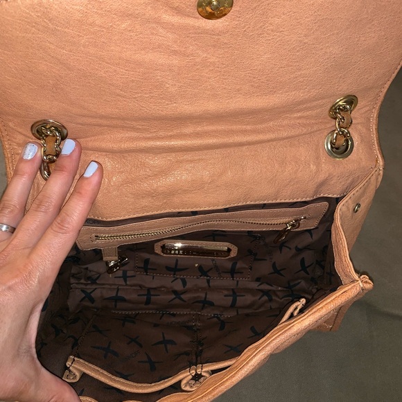 Rebecca Minkoff Flap Shoulder Bag - Shimmer Peach - Picture 7 of 8